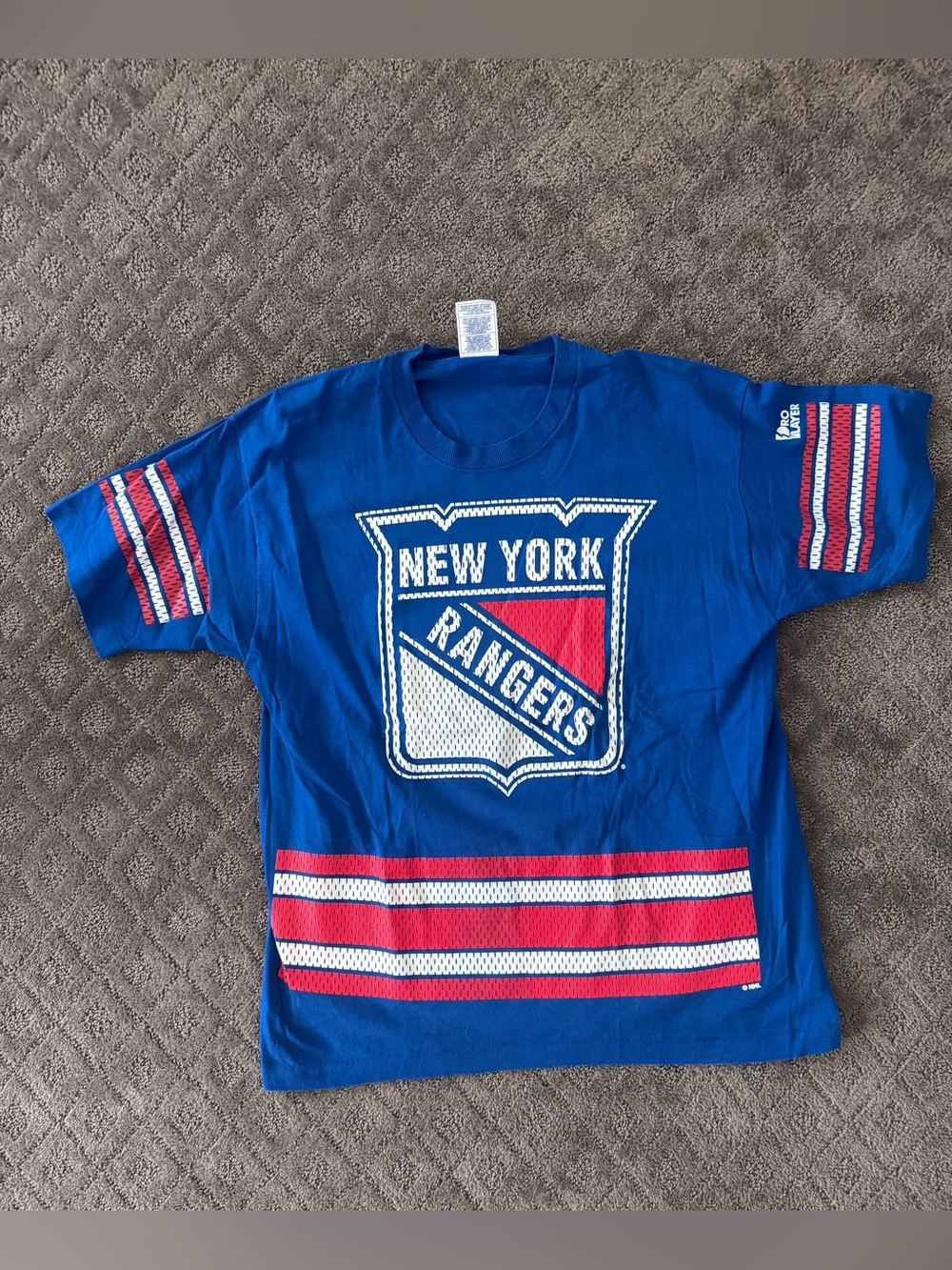 Men’s New York Rangers NHL Hockey Logo T-shirt size L pro player